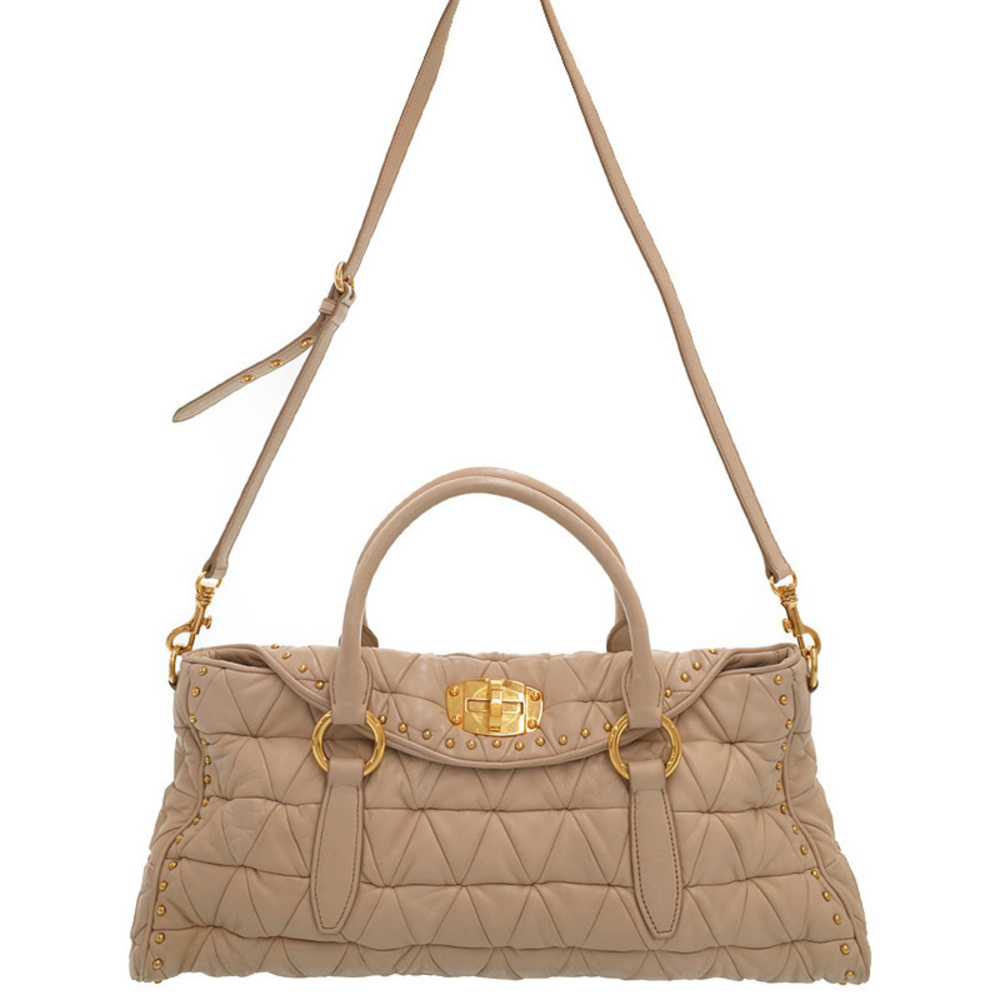 Miu Miu 2way Handbag Beige
